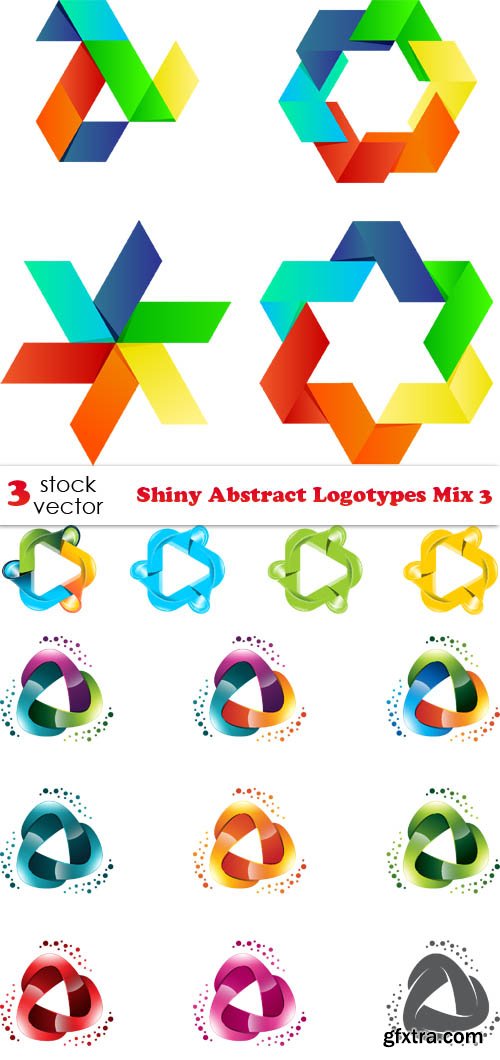 Vectors - Shiny Abstract Logotypes Mix 3