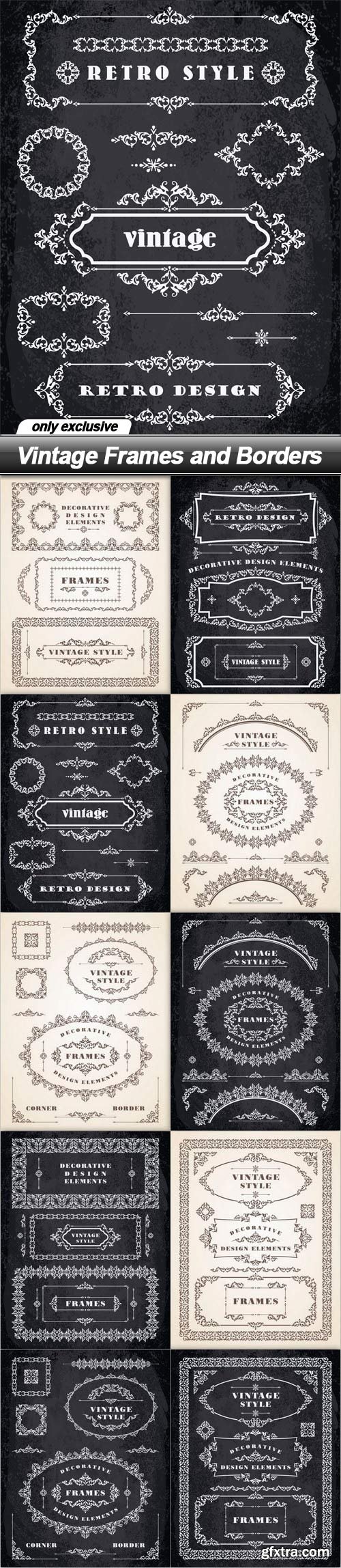 Vintage Frames and Borders - 10 EPS