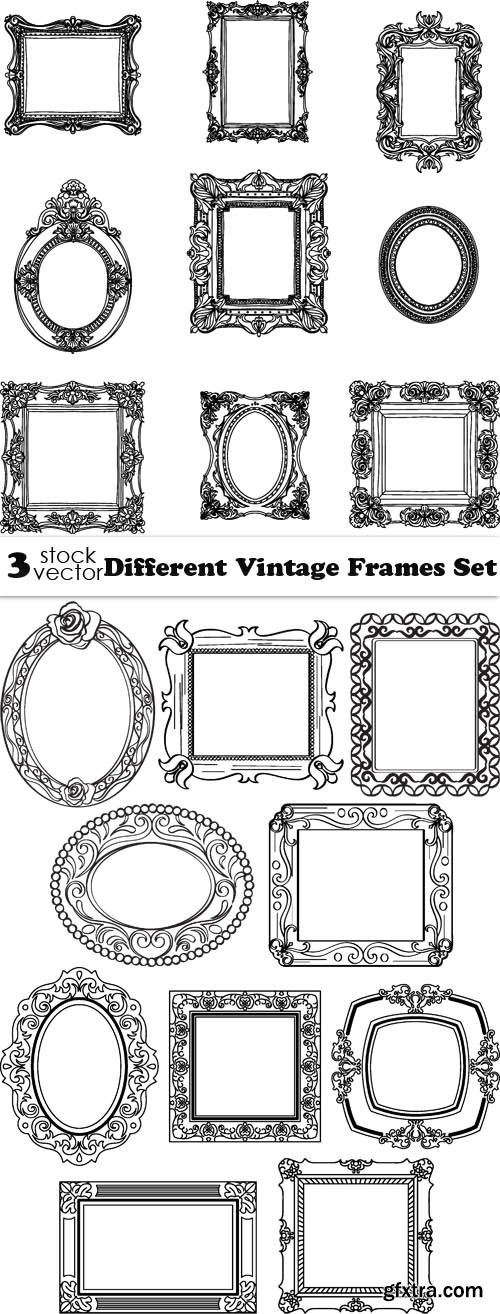 Vectors - Different Vintage Frames Set