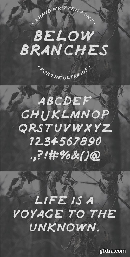 Below Branches – Hand Drawn Font