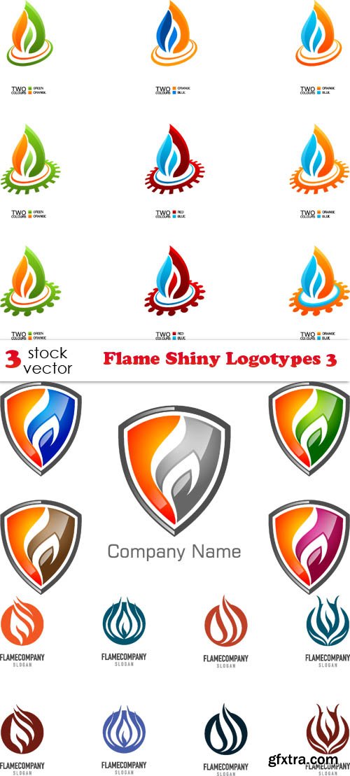 Vectors - Flame Shiny Logotypes 3