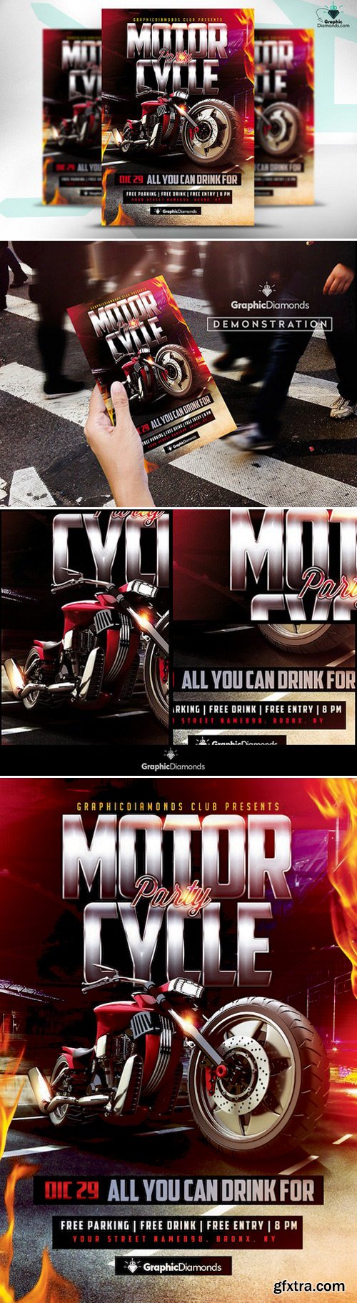 CM - Motorcycle Flyer Party 460511