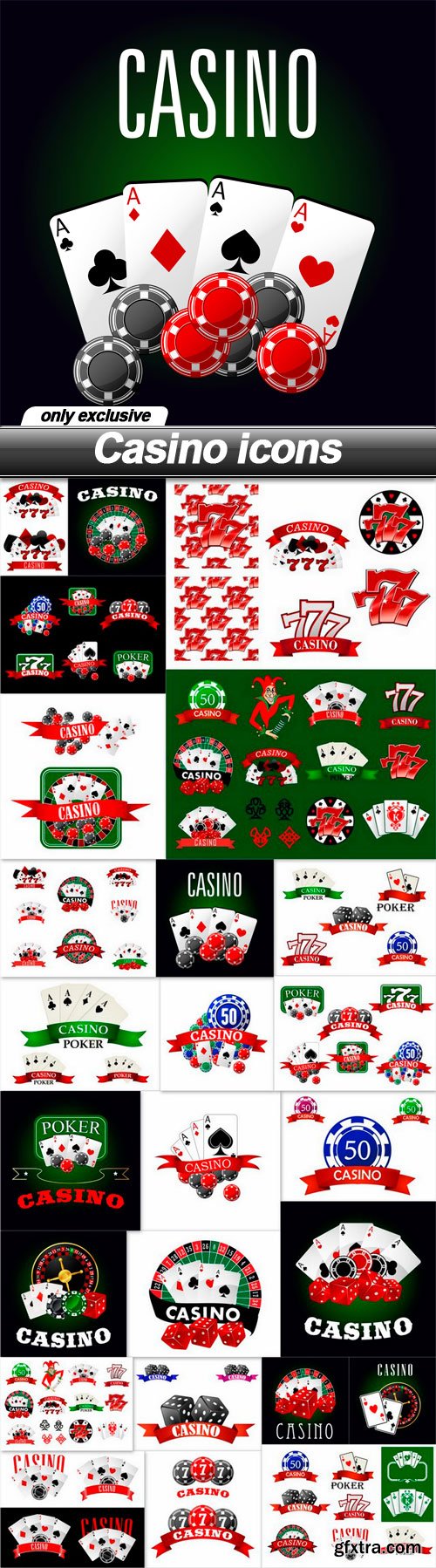 Casino icons - 25 EPS