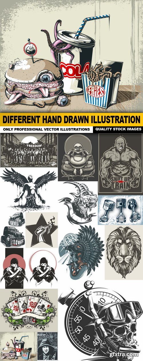 Different Hand Drawn Illustration - 15 Vector