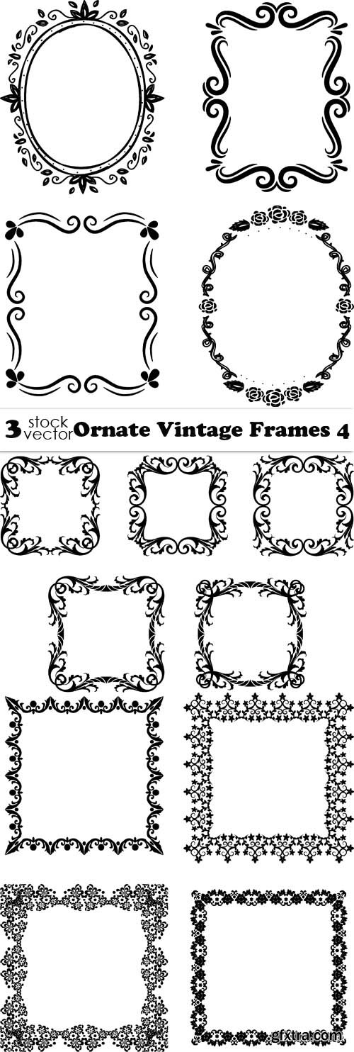 Vectors - Ornate Vintage Frames 4
