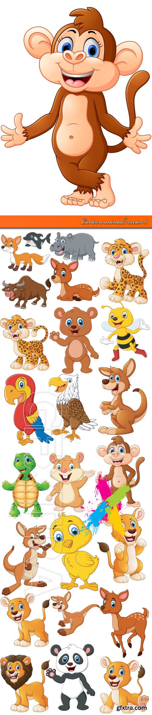 Cartoon animals vector 8