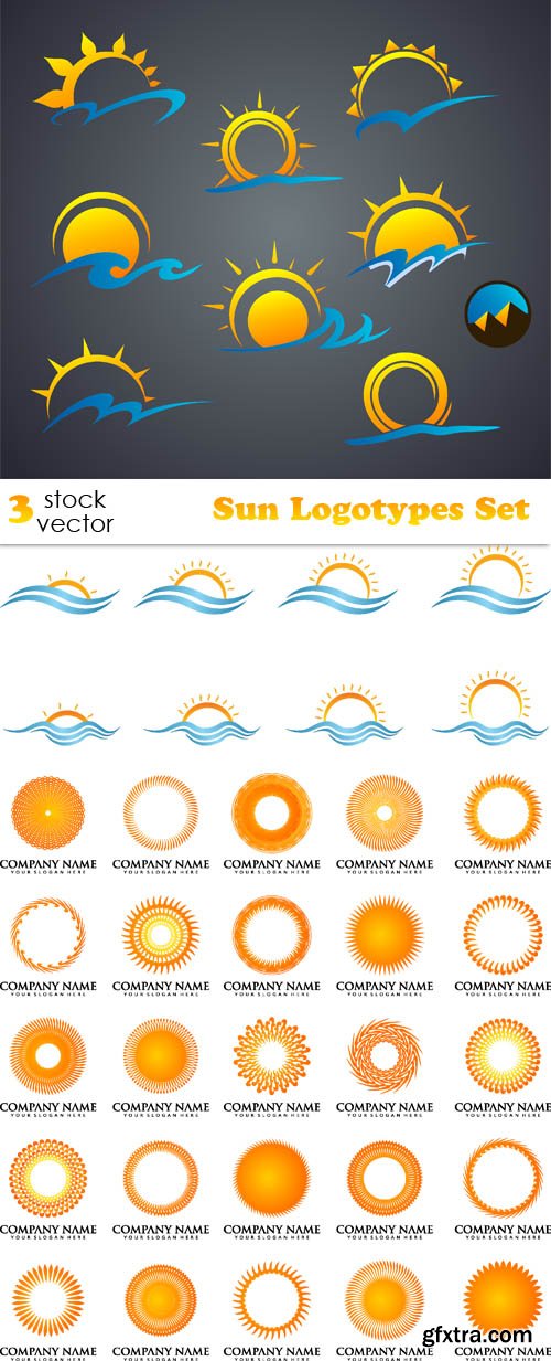 Vectors - Sun Logotypes Set