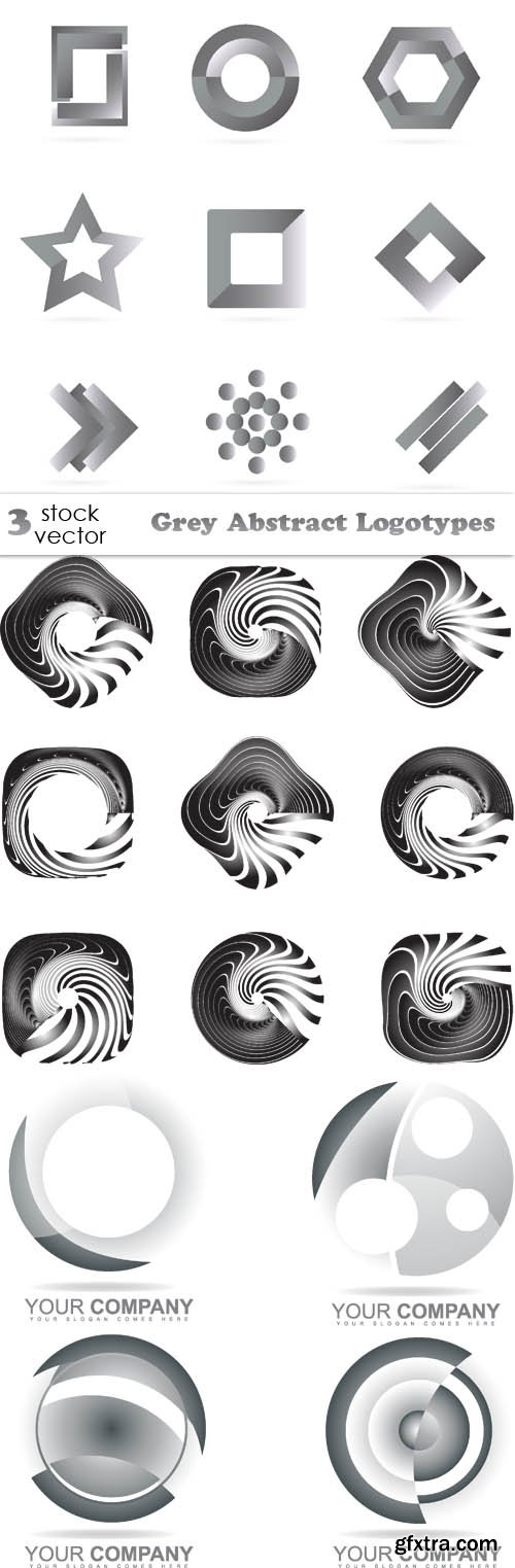 Vectors - Grey Abstract Logotypes