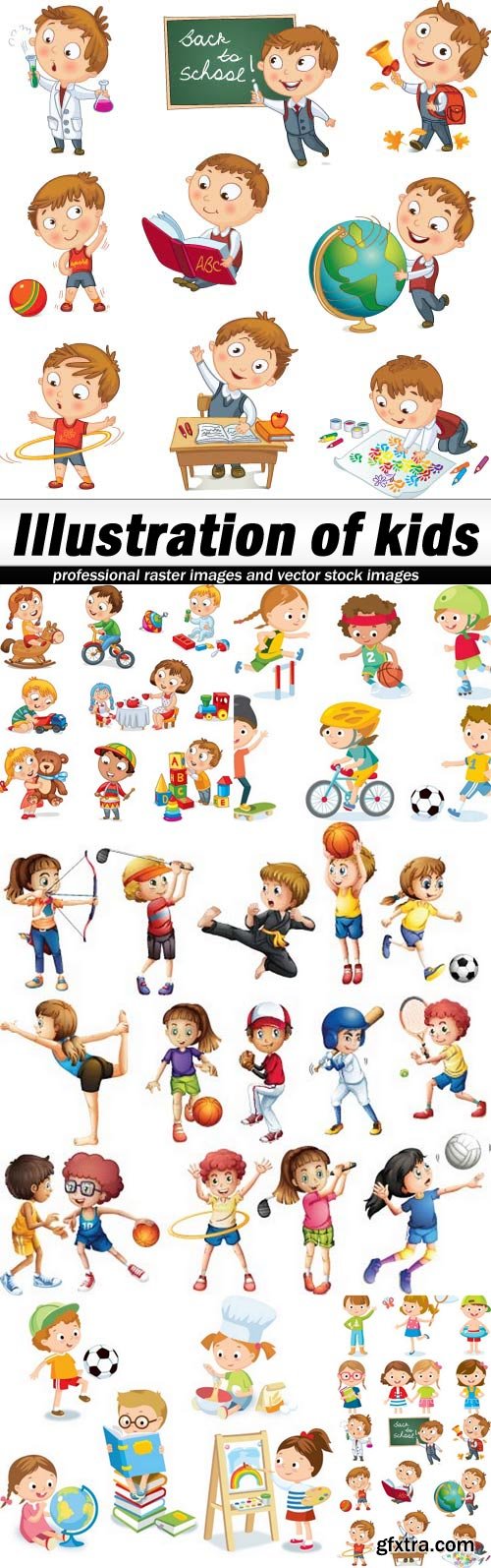 Illustration of kids