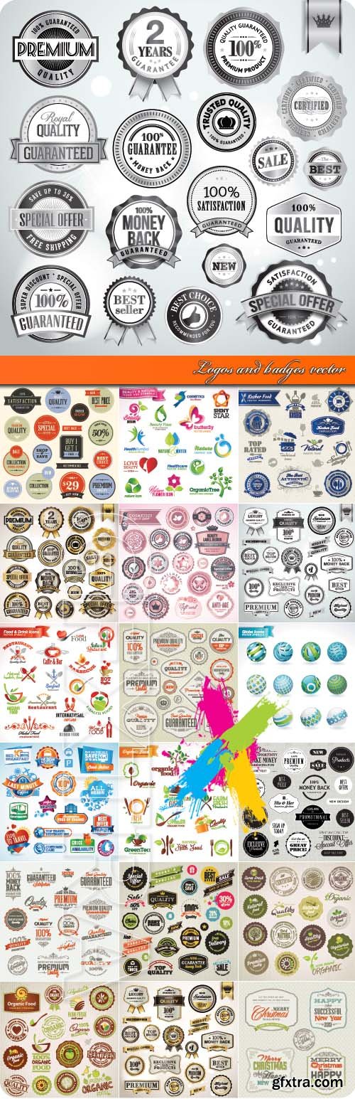Logos and badges vector