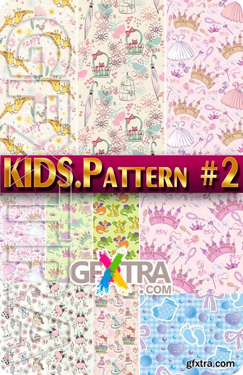 Kids Patterns #2 - Stock Vector