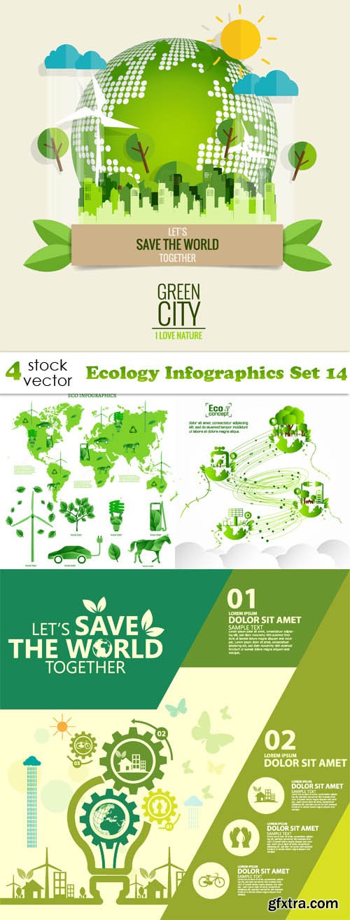 Vectors - Ecology Infographics Set 14