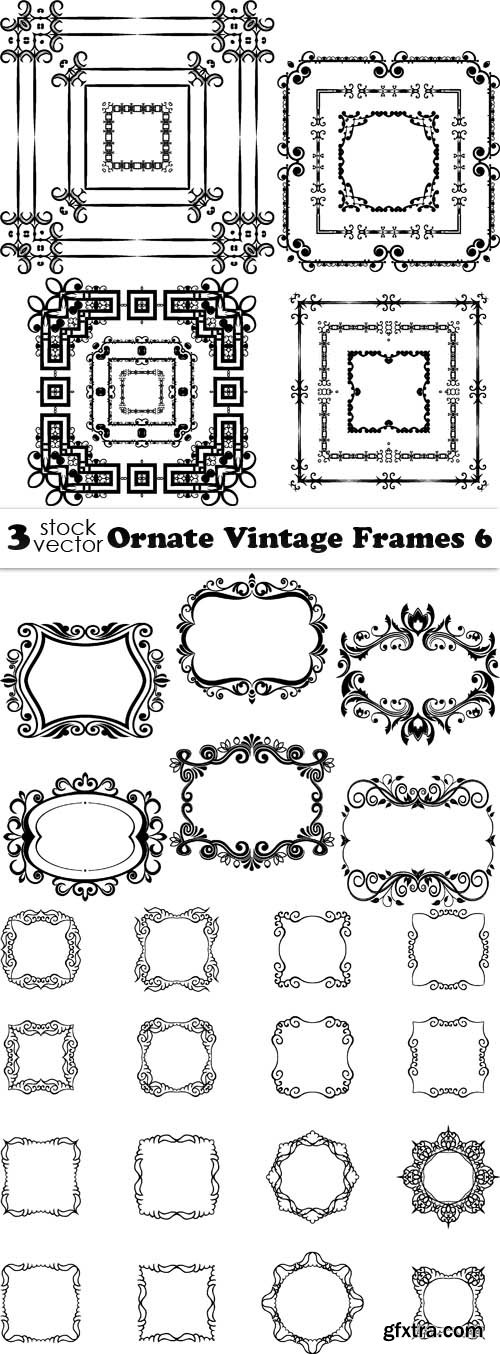 Vectors - Ornate Vintage Frames 6