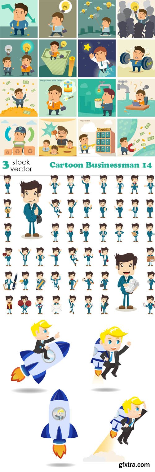Vectors - Cartoon Businessman 14
