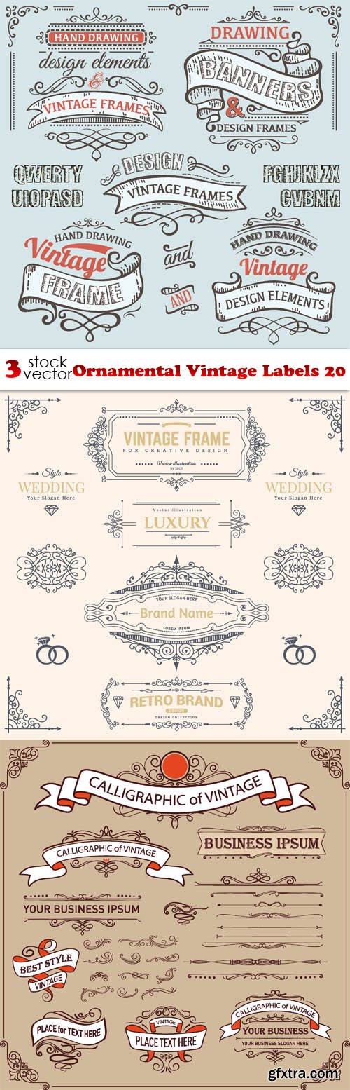Vectors - Ornamental Vintage Labels 20