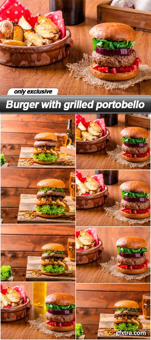 Burger with grilled portobello - 9 UHQ JPEG
