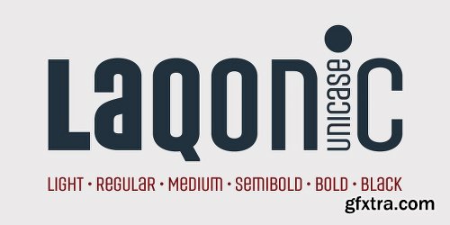 Laqonic 4F Unicase Font Family 12 FONTS $899