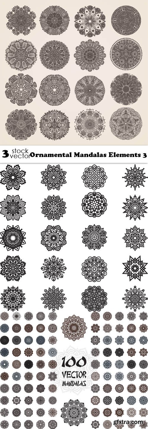 Vectors - Ornamental Mandalas Elements 3