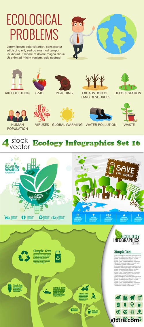 Vectors - Ecology Infographics Set 16