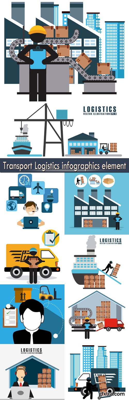 Transport Logistics infographics element