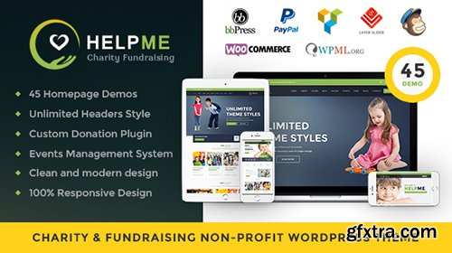 ThemeForest - HelpMe v1.0 - Nonprofit Charity WordPress Theme - 14143812
