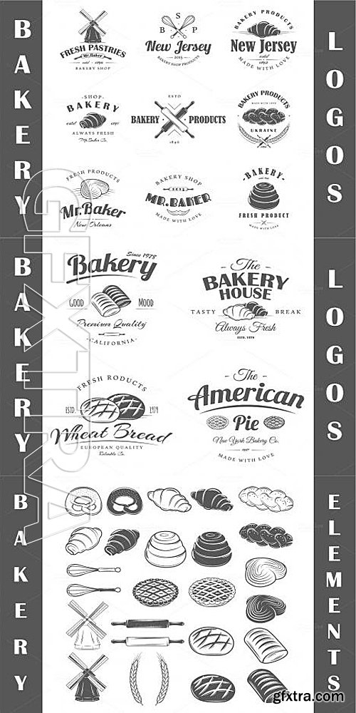 CM - 17 Bakery logos templates 622401
