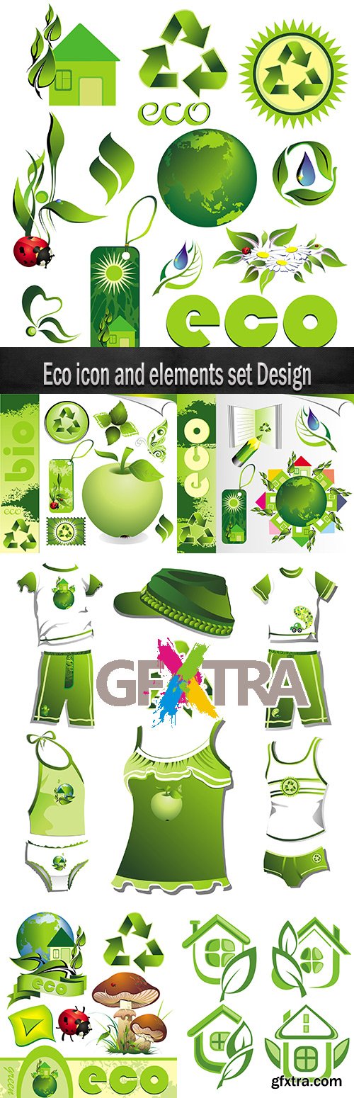 Eco icon and elements set Design