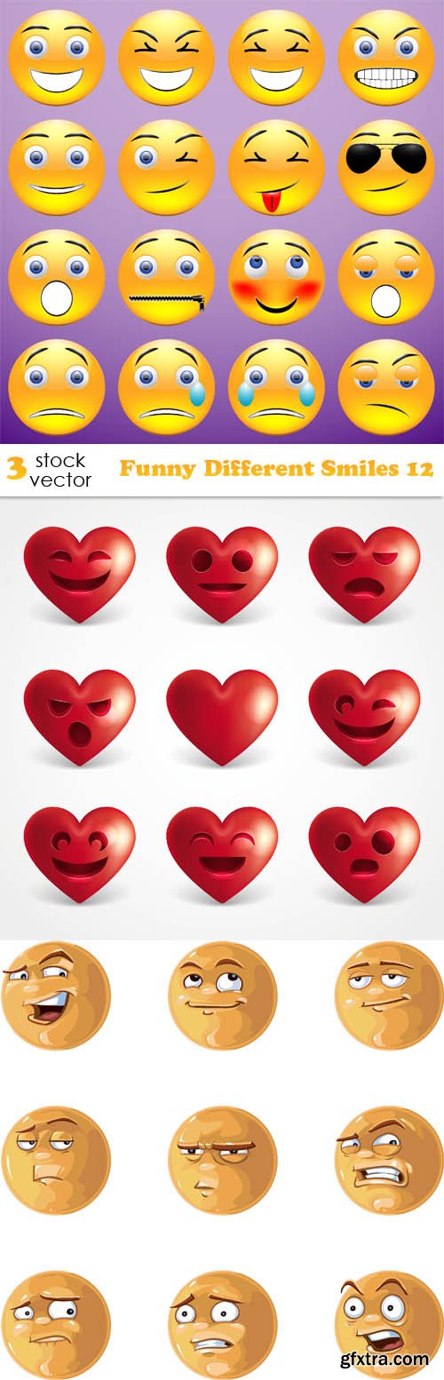 Vectors - Funny Different Smiles 12