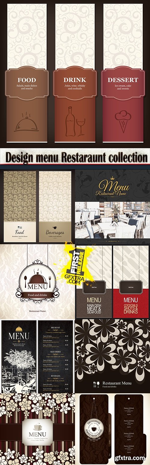 Design menu Restaraunt collection