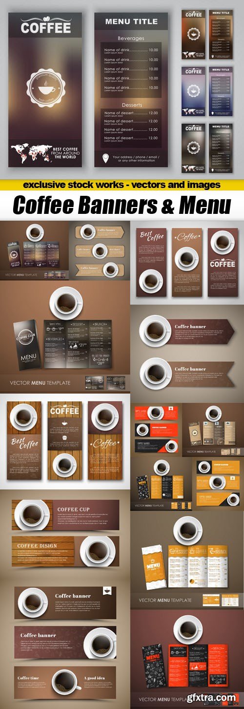 Coffee Banners & Menu - 15xEPS