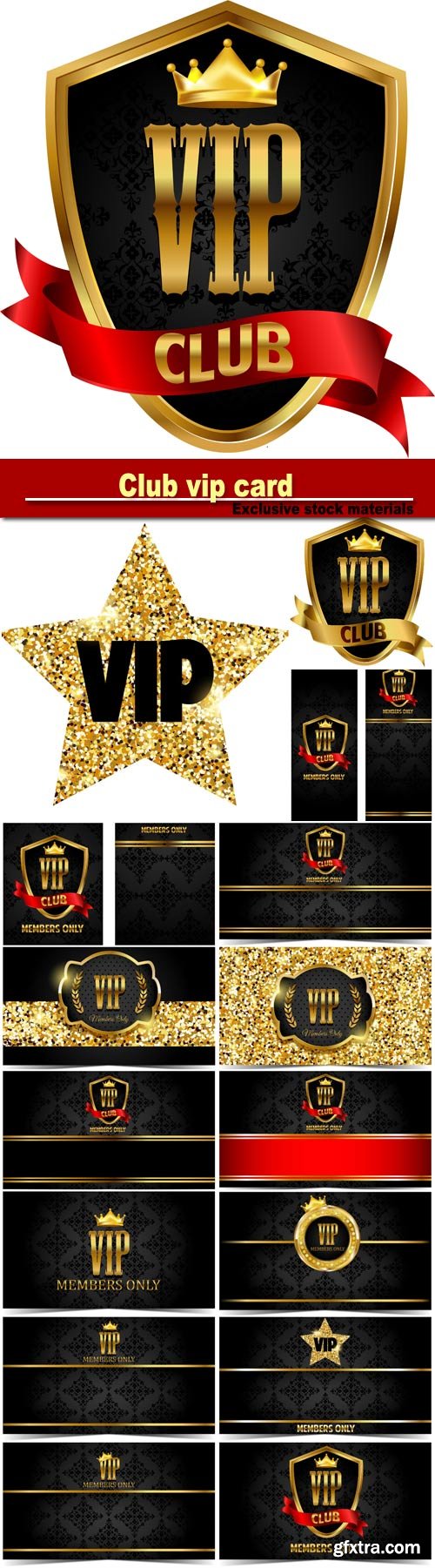 VIP club, vector card