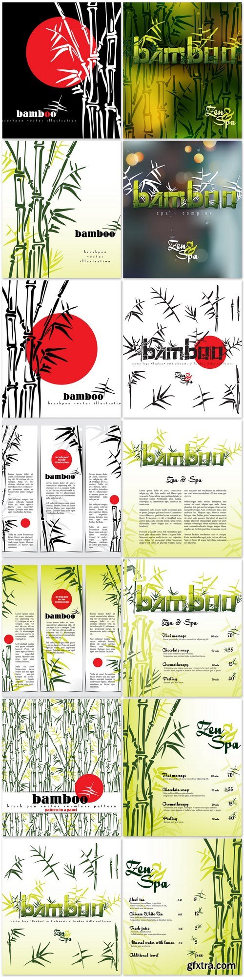 Bamboo menu stems