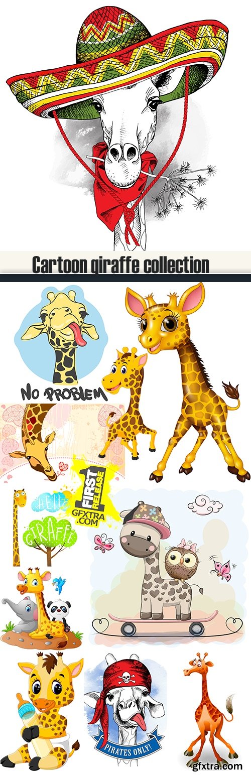 Cartoon giraffe collection