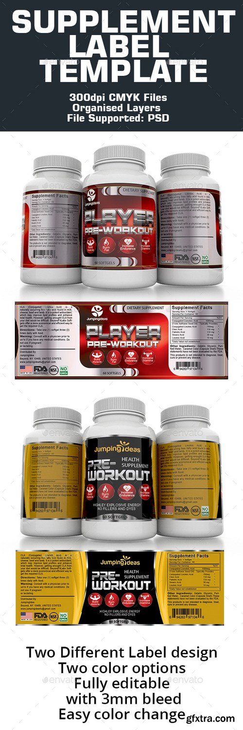 GraphicRiver - Supplement Label Template