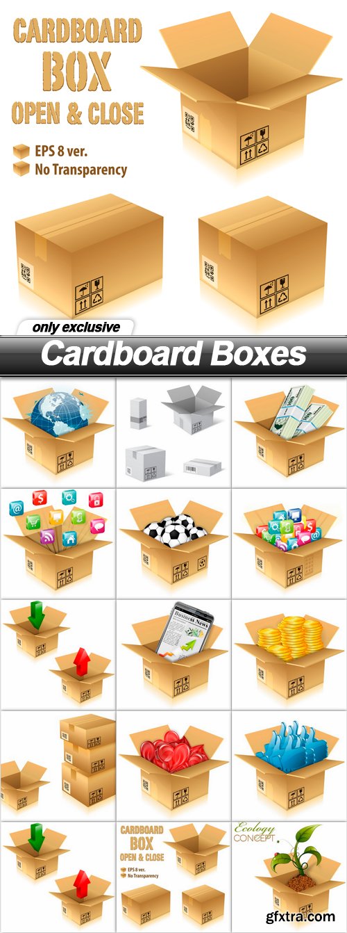 Cardboard Boxes - 15 EPS