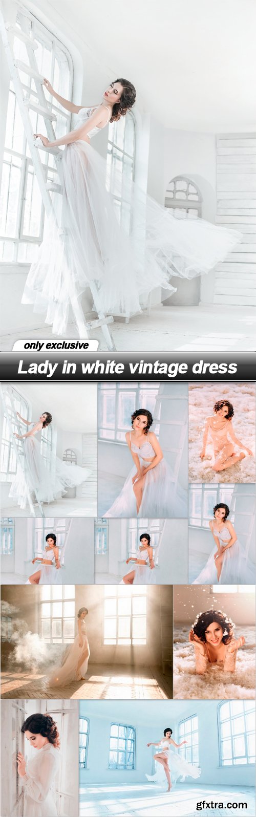 Lady in white vintage dress - 10 UHQ JPEG