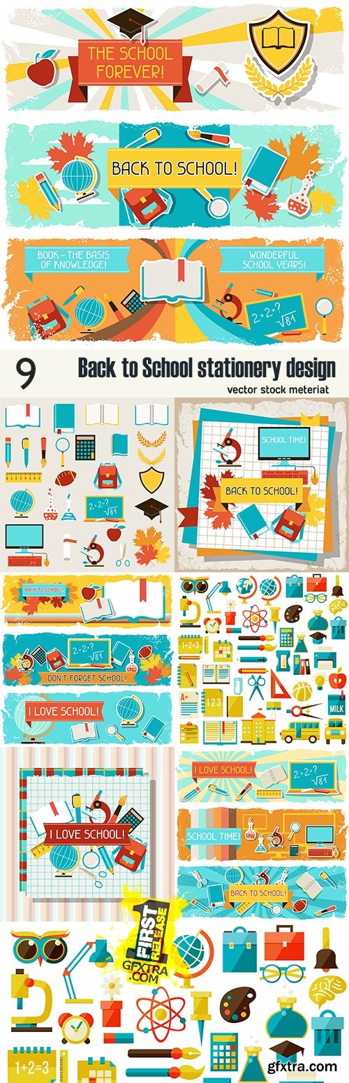 Back to School stationery design