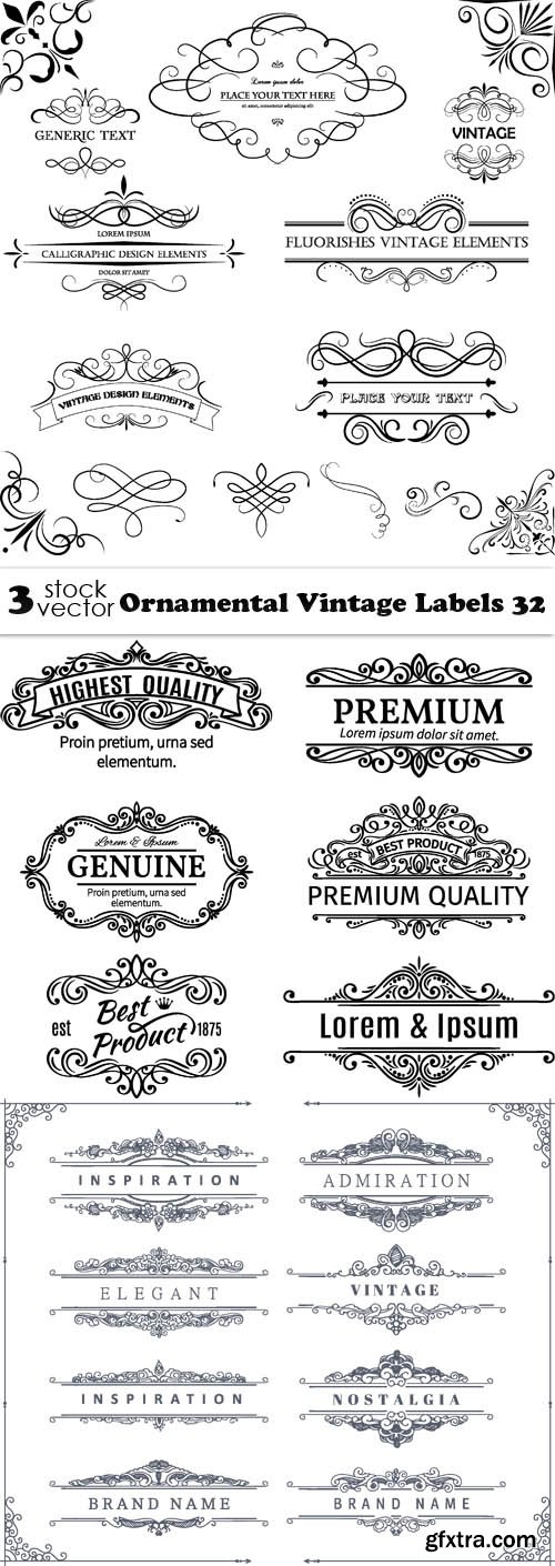 Vectors - Ornamental Vintage Labels 32