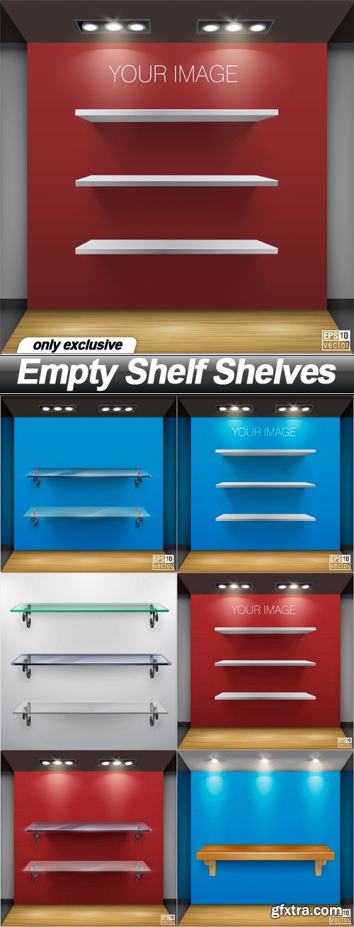 Empty Shelf Shelves - 6 EPS