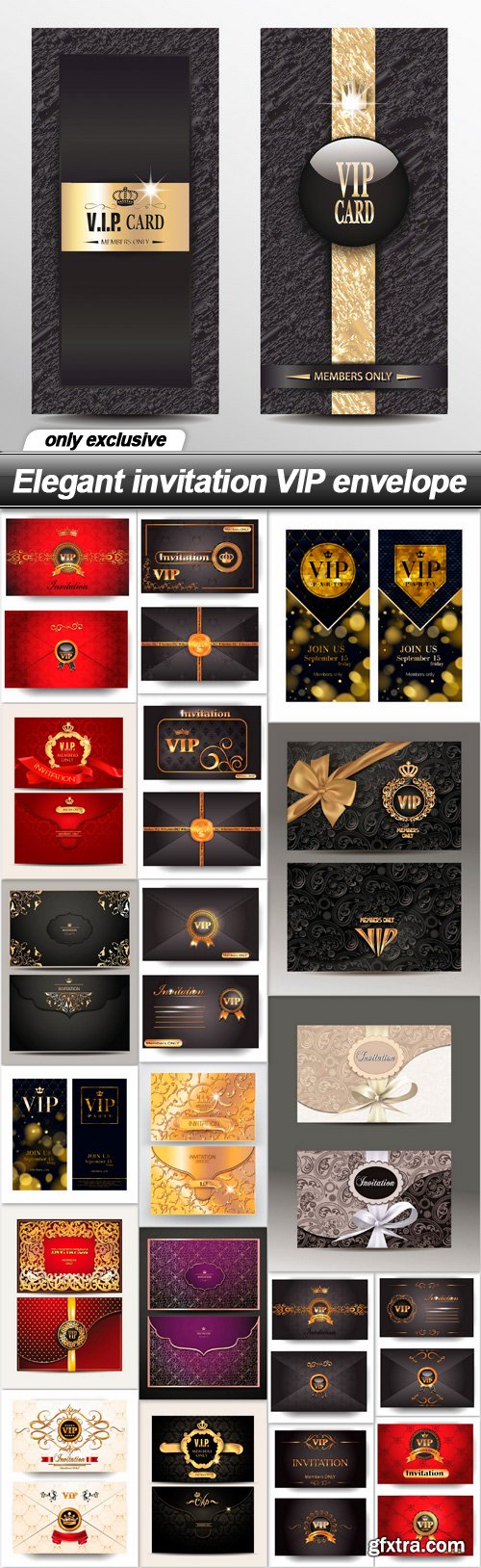 Elegant invitation VIP envelope - 20 EPS