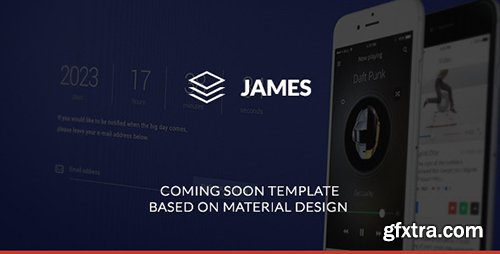 ThemeForest - James v1.0 - Material Design Coming Soon Template - 10540724
