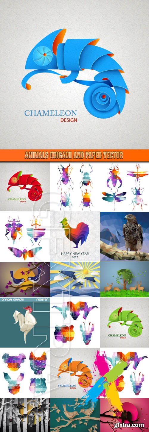 Animals Origami and Paper vector