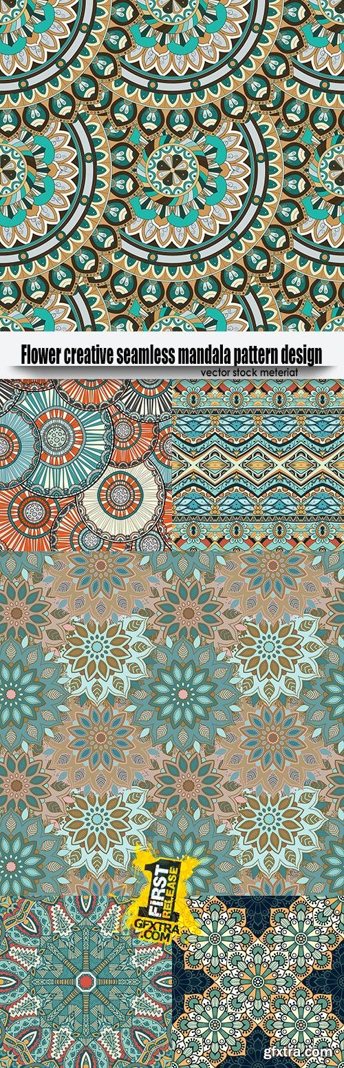 Flower creative seamless mandala pattern design