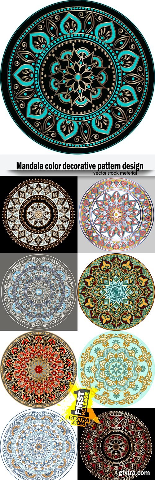 Mandala color decorative pattern design