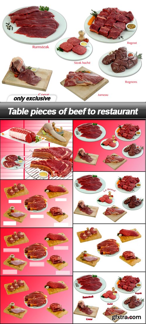 Table pieces of beef to restaurant - 9 UHQ JPEG