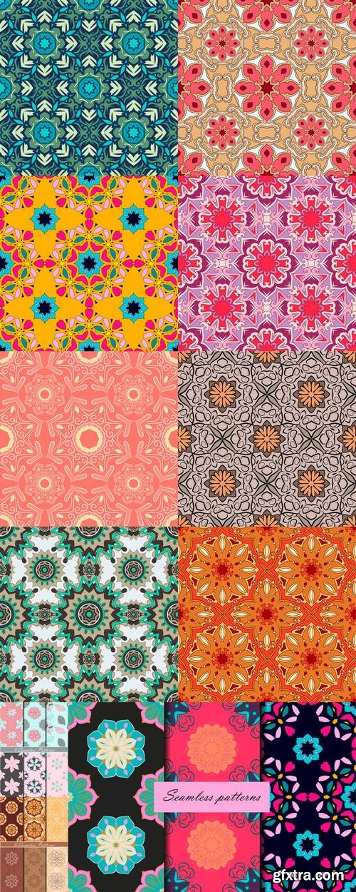 Seamless Pattern with Mandalas