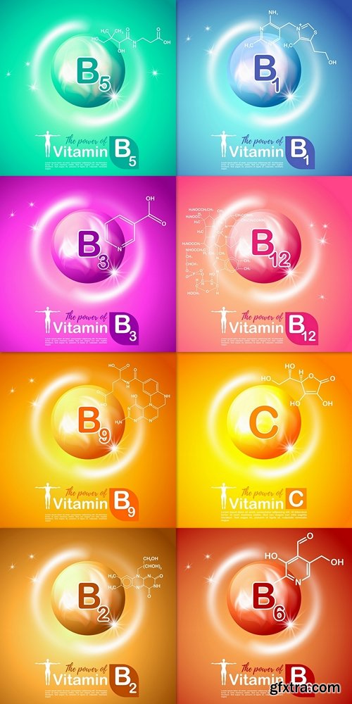 Nutrition sign vector concept. The power of vitamin
