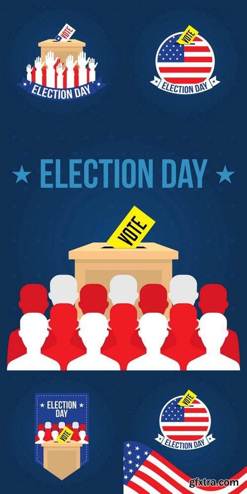 USA Presidential Election Day Concept Vector
