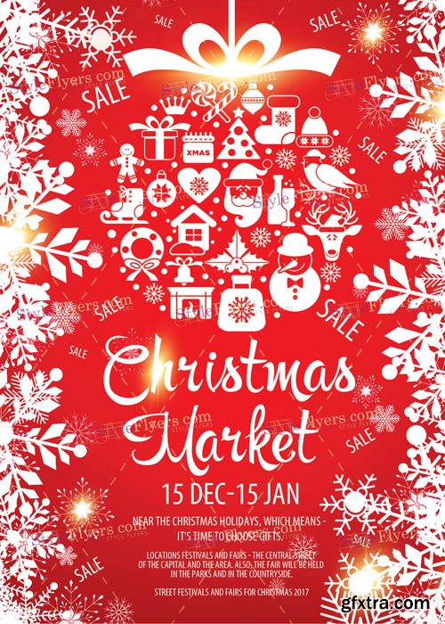 Christmas Market PSD Flyer Template