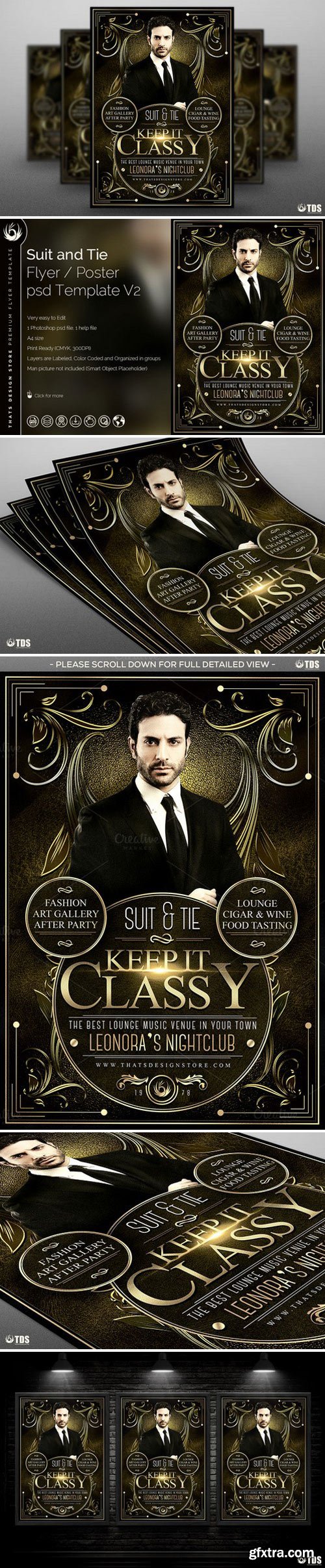 CreativeMarket - Suit and Tie Flyer Template V2 566254